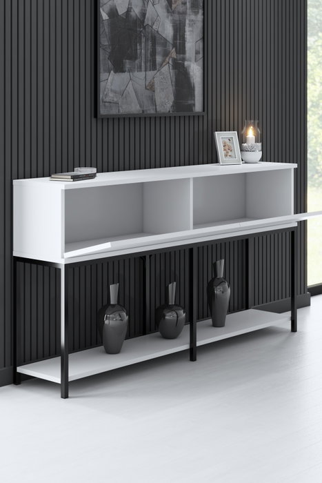 Hanah Home Consola Lord Blanco y Negro